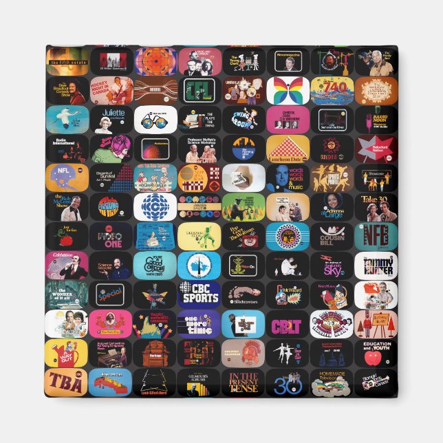 CBC-Logos und Grafik-Square-Magnet Magnet (Vorne)