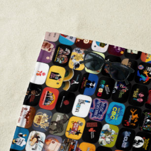 CBC-Logos und Grafiken Collage Beach Handtuch