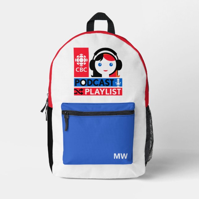CBC Podcast Playlist Bedruckter Rucksack (Vorderseite)