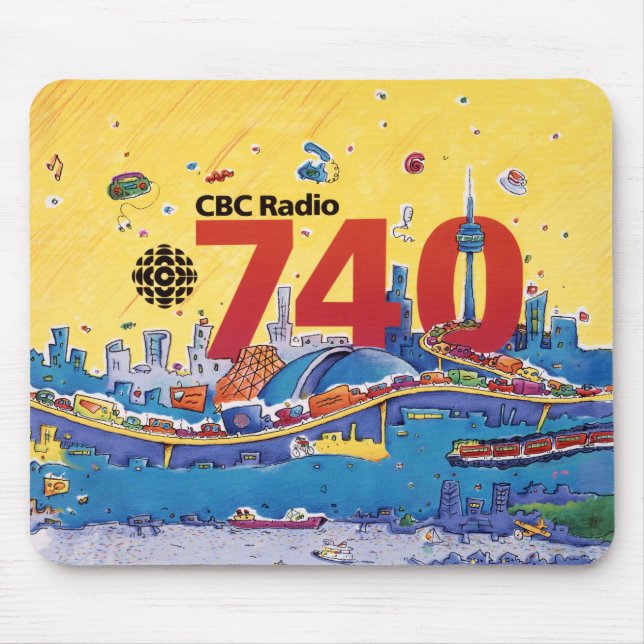 CBC Radio 740 - 1980 Promo-Grafik Mousepad (Vorne)