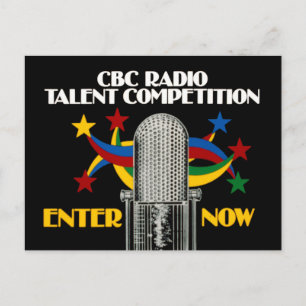 CBC Radio Talent Competition - promo Postkarte