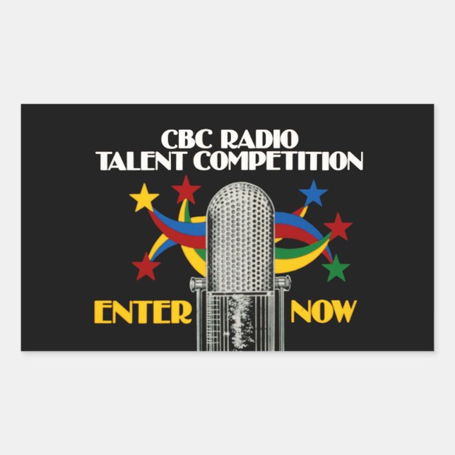 CBC Radio Talent Competition - promo Rechteckiger Aufkleber (Vorderseite)