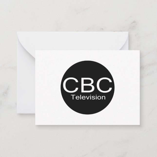 CBC TV Alt-Logo Mitteilungskarte (Vorderseite)