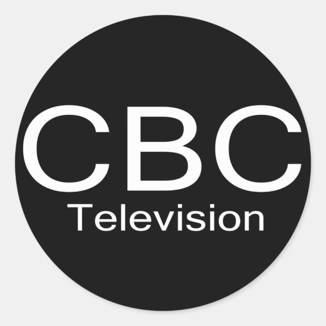 CBC TV Alt-Logo Runder Aufkleber (Vorderseite)