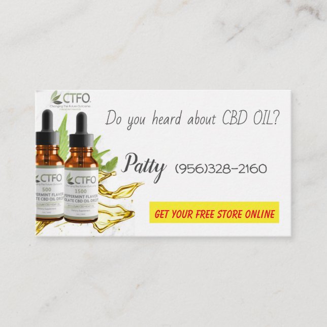 Cbd Oil-Visitenkarte Visitenkarte (Vorderseite)
