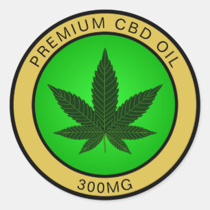 CBD-Öletiketten Runder Aufkleber