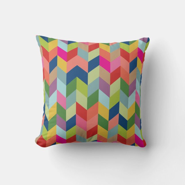 CBendel Colorful Modern Herringbone Throw Kissen (Vorderseite)