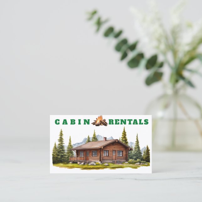 Cbin-Vermietung Visitenkarte (Stehend Vorderseite)