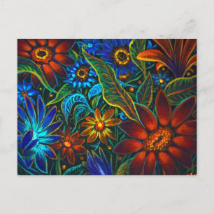 CBjork Avatar Floral Design Postkarte