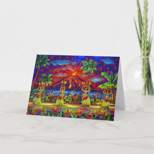 CBjork Hawaiian Luau Greeting Cards Karte