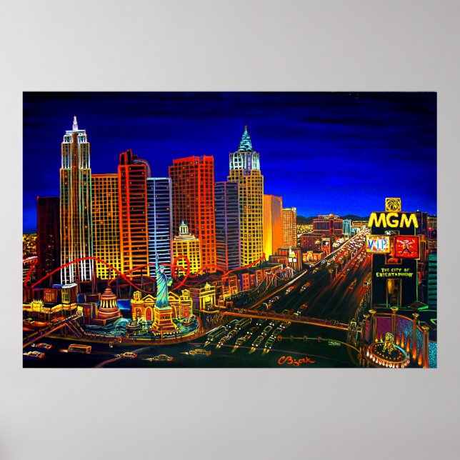 CBjork Las Vegas City Hotel Casinos Poster (Vorne)