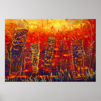 CBjork, Tiki Hot Lava Duschen Poster