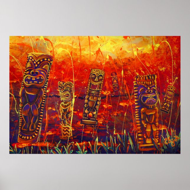 CBjork, Tiki Hot Lava Duschen Poster (Vorne)