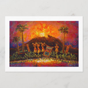 CBjork Tiki Luau Einladungen