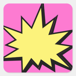 CBPG COMICBOOK POW BANG ACTION GRAPHIC SHARP OUTBU QUADRATISCHER AUFKLEBER