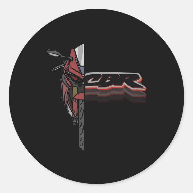 Cbr Fireblade Sportbike Motorrad Runder Aufkleber (Vorderseite)