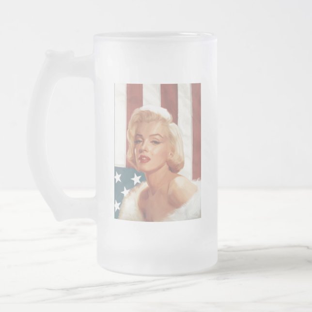 CC15 Marilyn Flagge ZAZZ Mattglas Bierglas (Links)