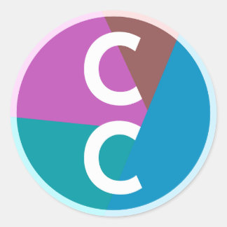 CC Logo Runder Aufkleber