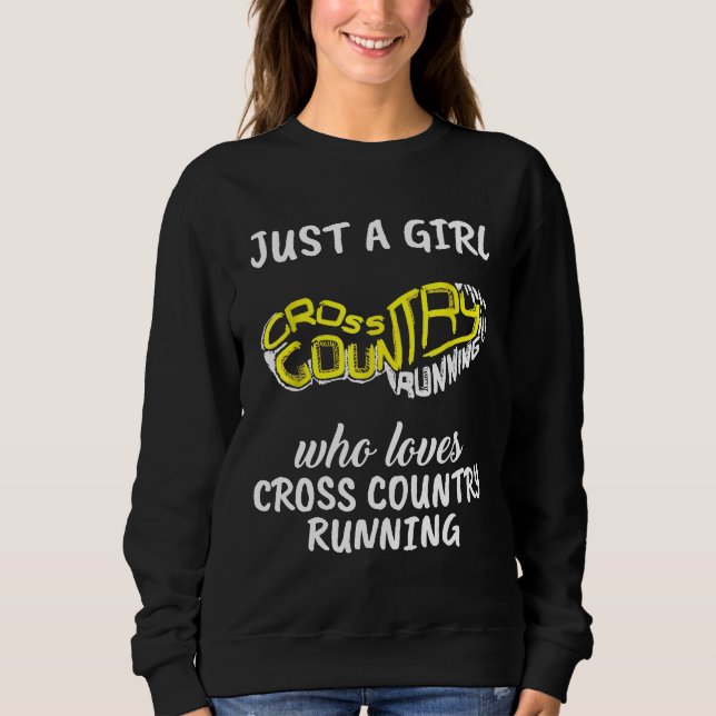 CC Runner Geschenk nur ein Mädchen, die Liebe Cros Sweatshirt (Vorderseite)