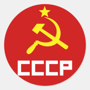 CCCP-Aufkleber Runder Aufkleber