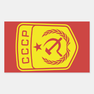CCCP Emblem Kommunalaufkleber Rechteckiger Aufkleber
