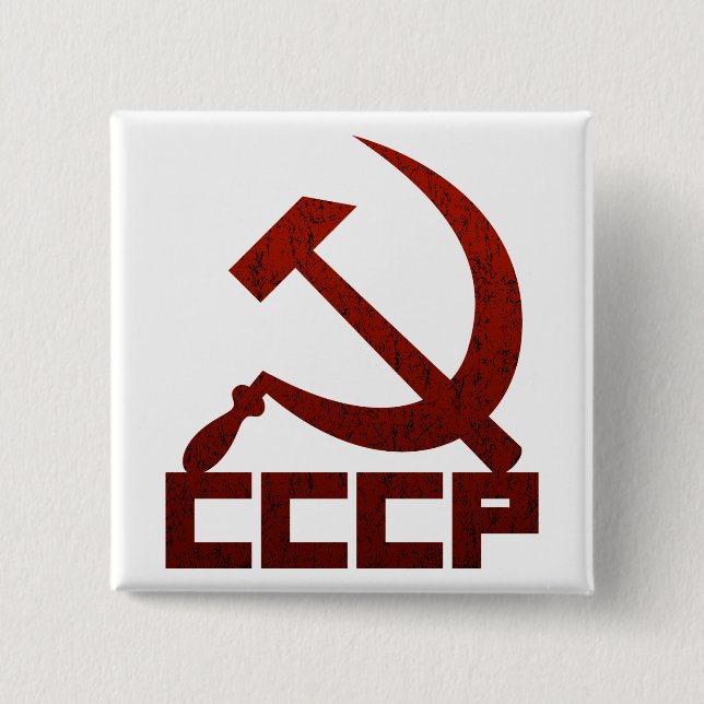 CCCP Hammer & Sichel Button (Vorderseite)
