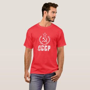 CCCP Hammer Sichel Gebrauchte Flagge Rote Herren T T-Shirt