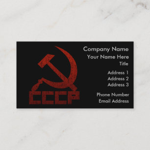 CCCP Hammer u. Sichel Visitenkarte