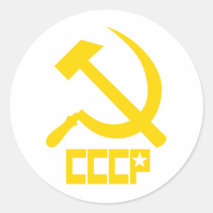 CCCP Hammer und Sichel Runder Aufkleber
