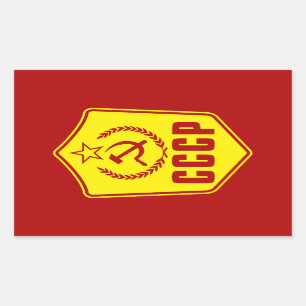 CCCP kommunistische Emblem-Aufkleber Rechteckiger Aufkleber