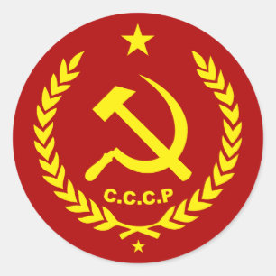 CCCP kommunistisches Hammer-und Sichel-Abzeichen Runder Aufkleber