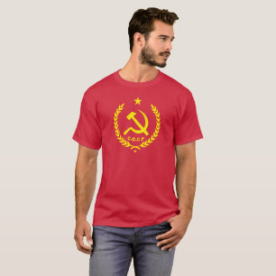CCCP kommunistisches Hammer-und Sichel-Abzeichen T-Shirt