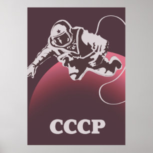 CCCP Kosmonaut Poster