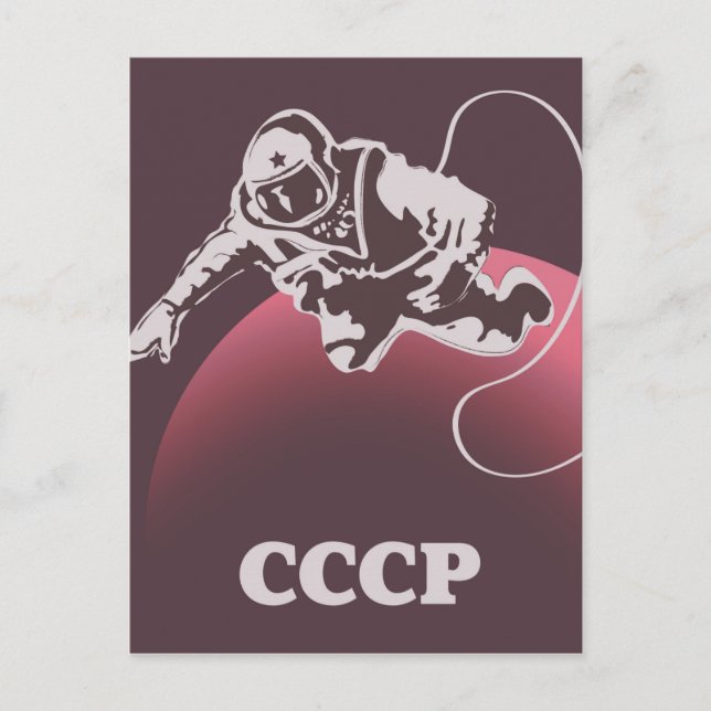 CCCP Kosmonaut Postkarte (Vorderseite)
