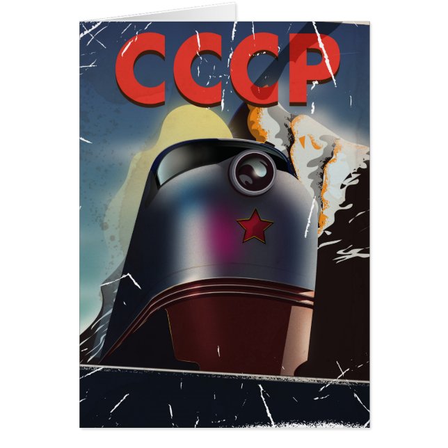 CCCP Retro Vintages sowjetisches Zugposter (Vorne)