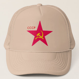 CCCP roter Stern-Hammer u. Sichel-Kappe Truckerkappe