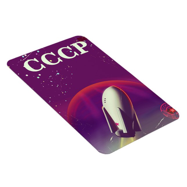CCCP Sowjetisches Weltraum-Wettbewerbs-Reiseposter Magnet (Rechte Seite)