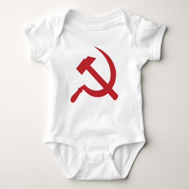 cccp UDSSR-Hammer und Sichel Baby Strampler (Vorderseite)