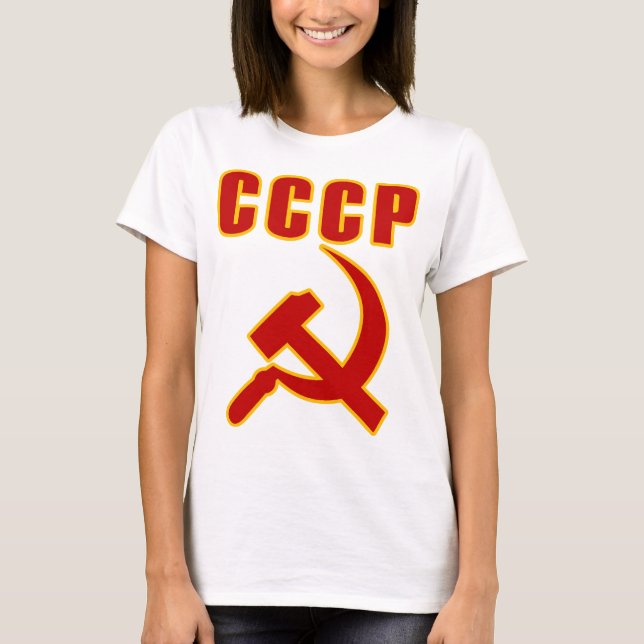 cccp UDSSR-Hammer und Sichel T-Shirt (Vorderseite)