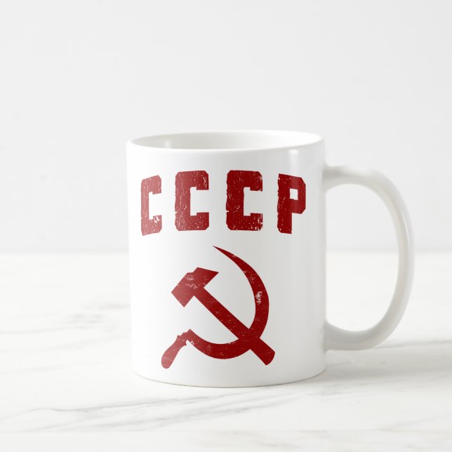 cccp Vintager UDSSRhammer und -sichel Tasse (Rechts)