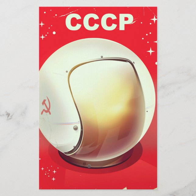 CCCP Vintages sowjetisches Plakat Briefpapier (Vorderseite)
