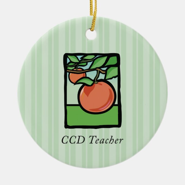 CCD Lehrer Danke, Apple Keramik Ornament (Vorne)