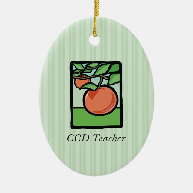 CCD Lehrer Danke, Apple Keramik Ornament (Vorne)