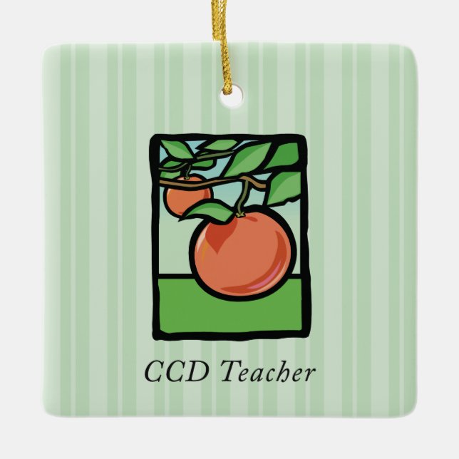 CCD Lehrer Danke, Apple Keramikornament (Vorderseite)