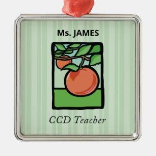 CCD Lehrer Danke, Apple Ornament Aus Metall