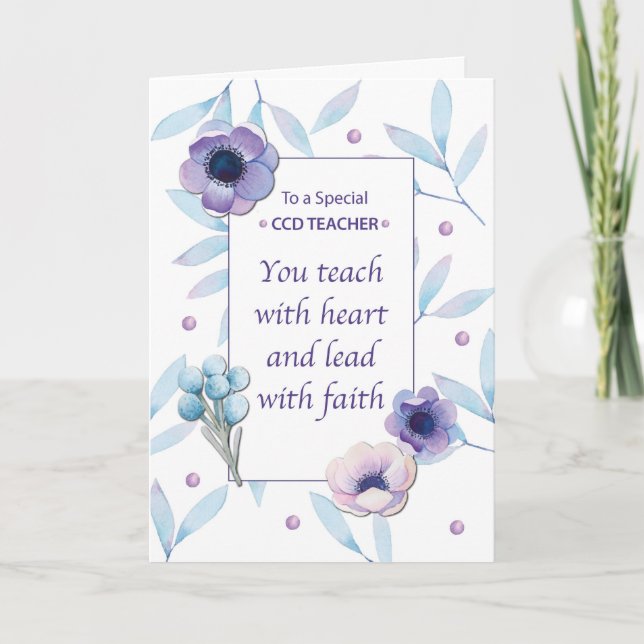 CCD Lehrer Dankeschön Lehrer Wertschätzungstag Karte (Vorderseite)
