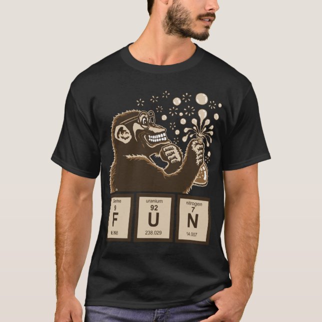 CChemistry Affe entdeckter Spaß T-Shirt (Vorderseite)