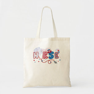 CCRN Critical Care Registered Nurve USA Flag Tragetasche