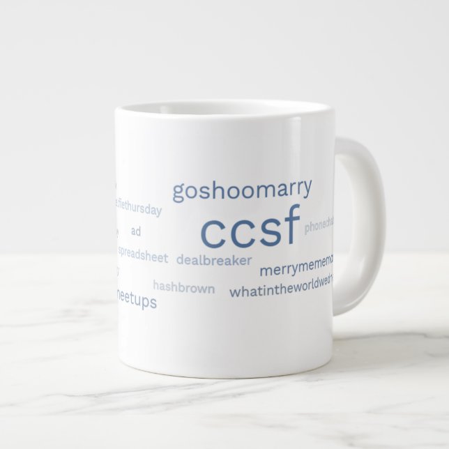 CCSF Blue Hashtag 20-oz. Tasse (Vorderseite Rechts)