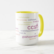 CCSF Gelber Hashtag 15-oz Tasse